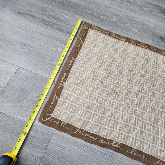 COPY - Fendi Vintage Zucca Monogram Cotton Silk Bandana - Picture 8 of 8